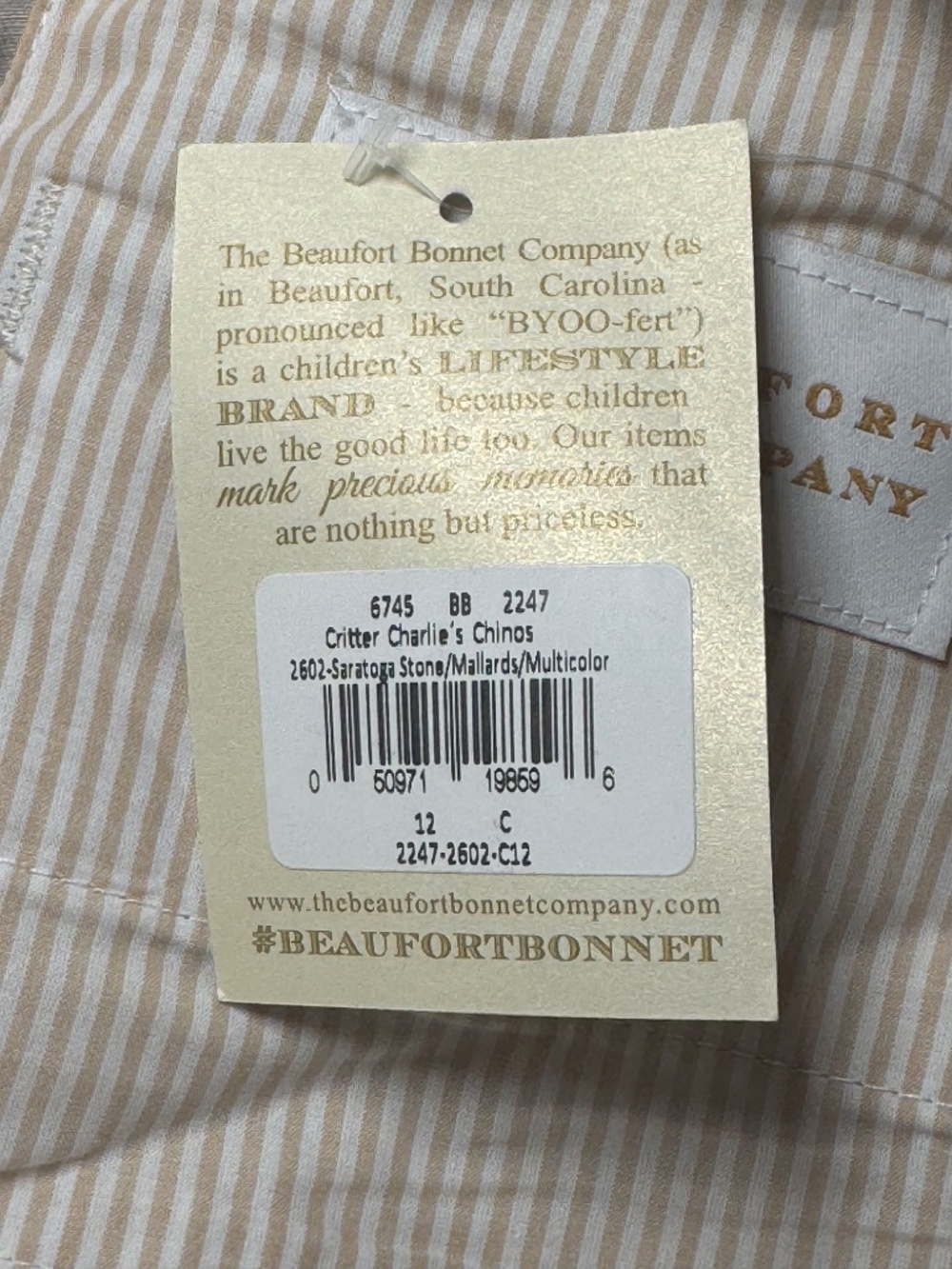 Beaufort Bonnet Company TBBC Embroidered Charlie Chino Khaki Shorts Ducks (026) - Picture 8 of 9